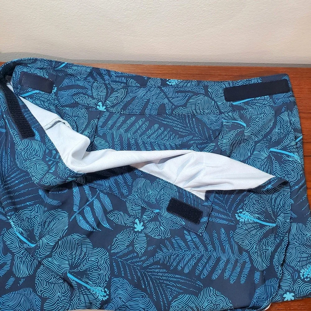 RipSkirt Hawaii Wrap Skirt Length 3 Maui‎ Moonlight Blue Tropical Floral Size XL